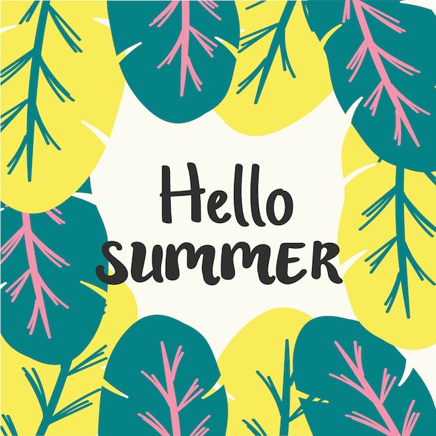 Hello summer vector