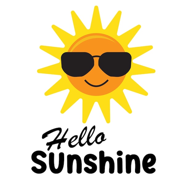 Hello sunshine illustration vector design