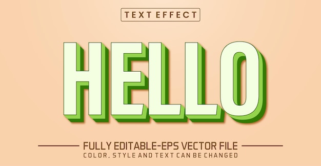 Hello text editable text effect