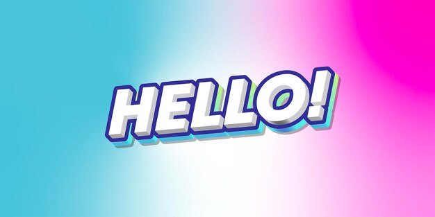 Vector hello text effect style