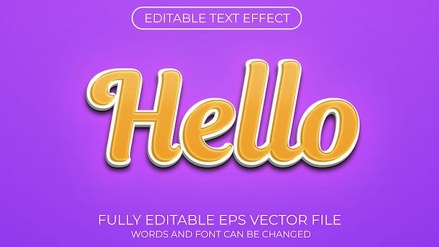 Hello text effect