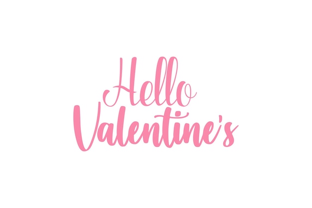 Hello valentines day logo