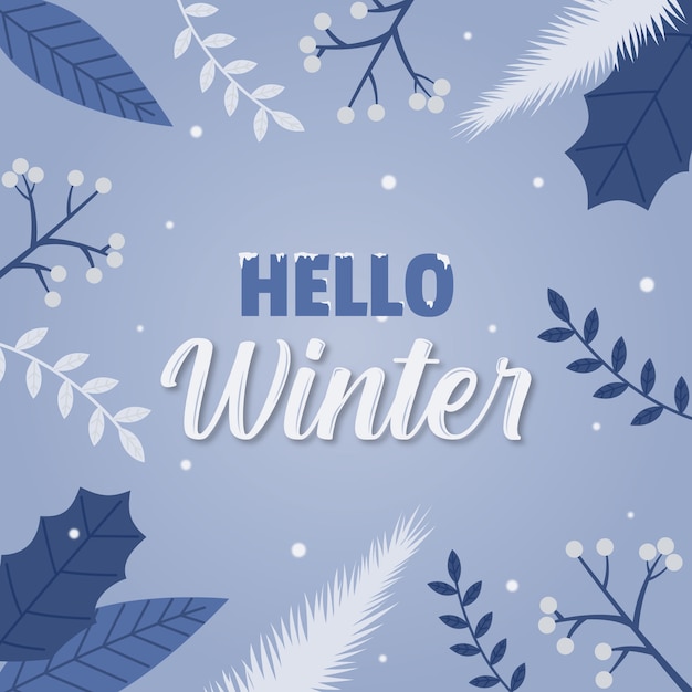 Hello winter background