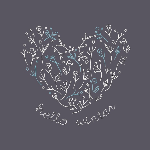 Hello winter slogan text vector illustration design for fashion graphics and t shirt prints