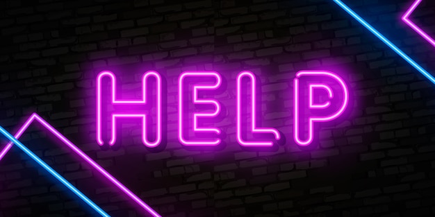 Help neon sign 