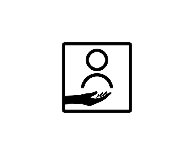 Helping people logo illustration Medical health care icon