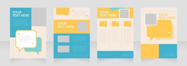 Helpline blank brochure layout design