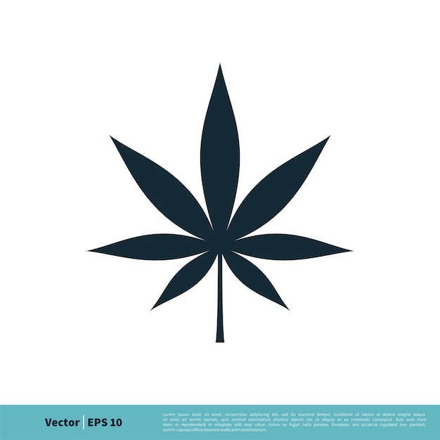 Hemp Marijuana Leaf Icon Vector Logo Template Illustration Design Vector EPS 10