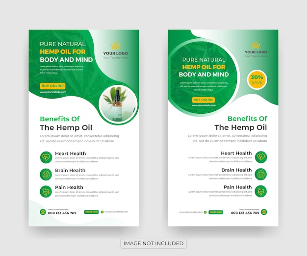 Hemp Oil product Or CBD oil Healthy Social Media Instagram story Template