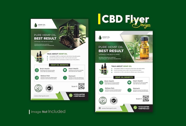 hemp products Cbd  creative flyer design templates