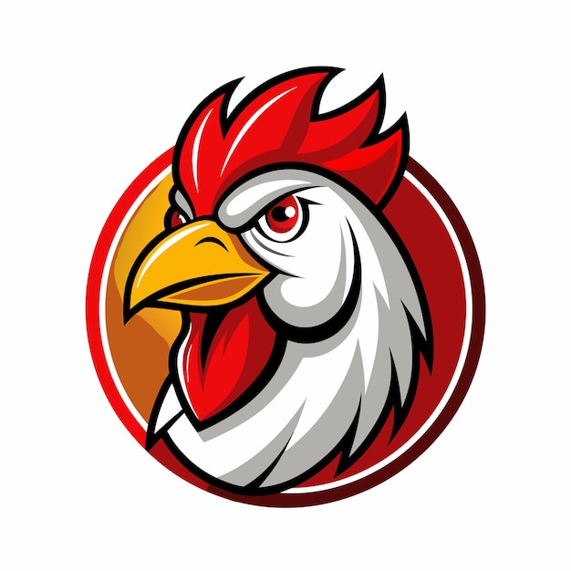 Hen Mascot Logo Design with Modern illustration Concept Style for Badge Emblem and T Shirt Printing