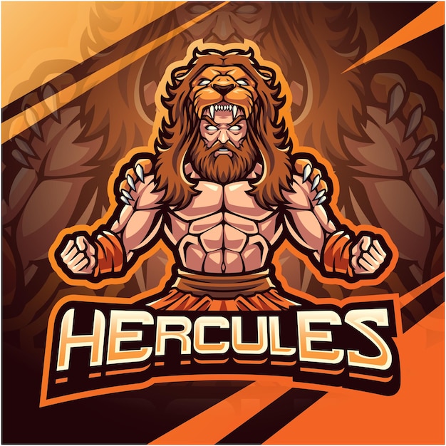 Heracles mascot esport logo design