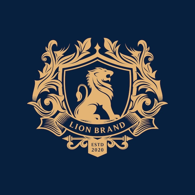 Heraldry Lion Brand logo Design