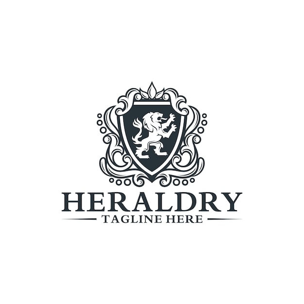 Heraldry Logo Design Vector Template