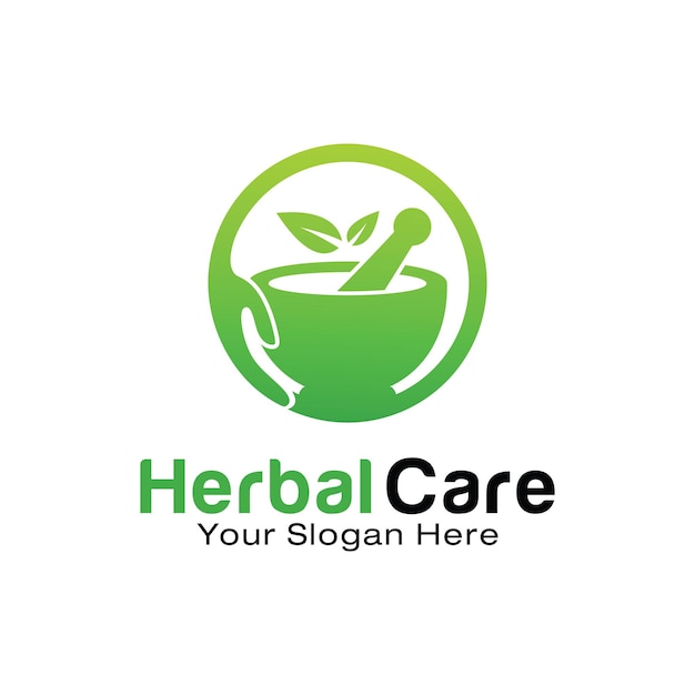 Herbal Care logo design template