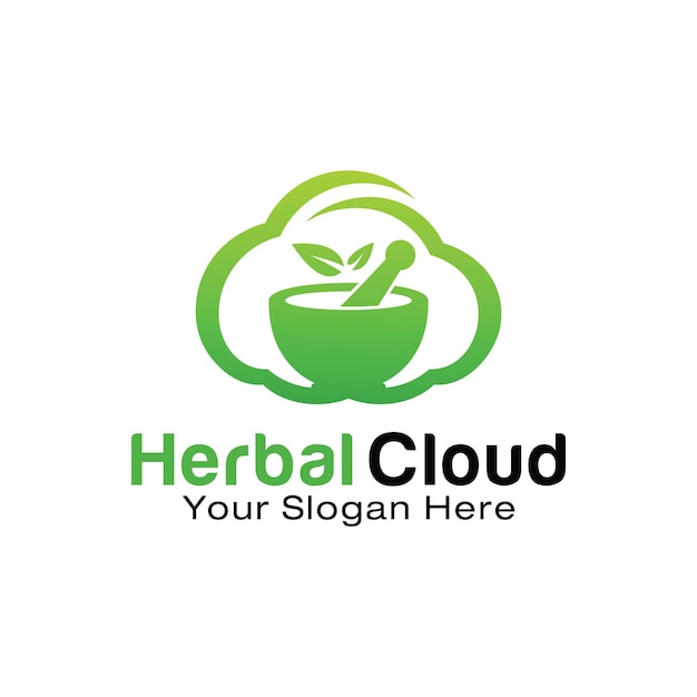 Herbal Cloud logo design template