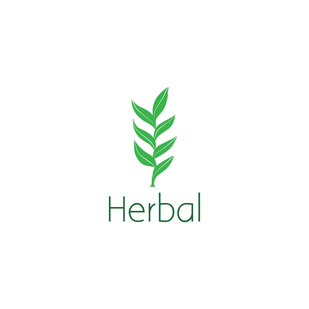 Herbal logo graphic design concept