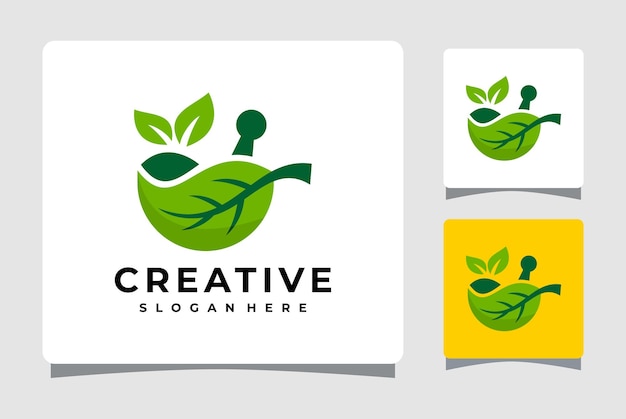 Herbal Medicine Pharmacy Logo Template Design Inspiration