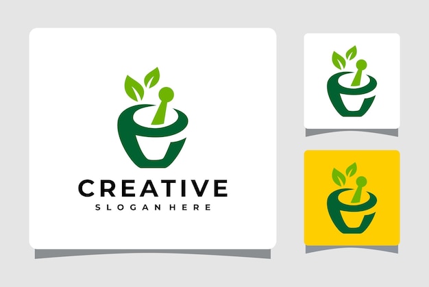 Herbal Medicine Pharmacy Logo Template Design Inspiration