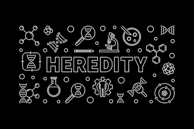 Heredity banner in outline style.  