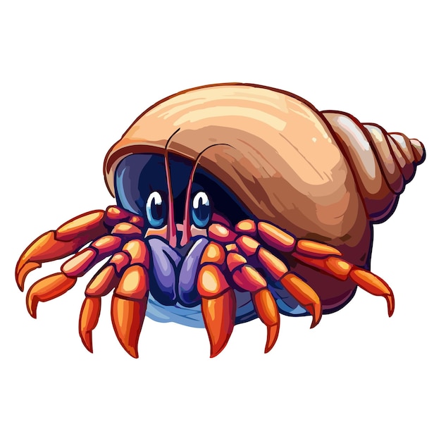 Hermit crab vector