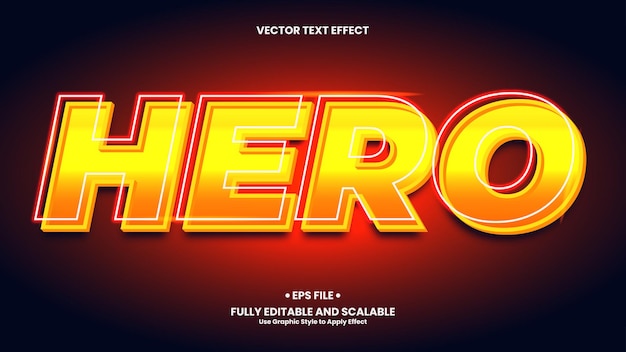 Hero 3D Text Effect