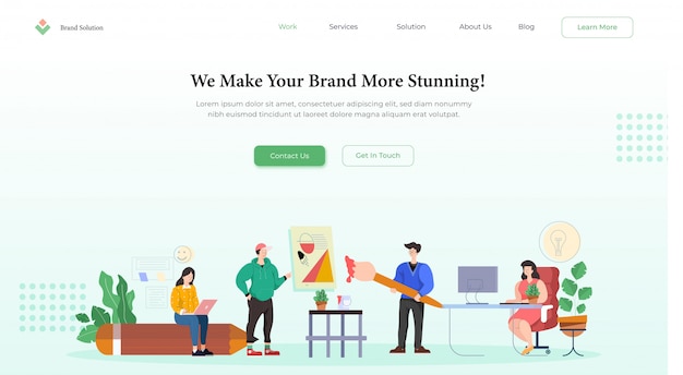 Hero Header Landing Page Brand Identity