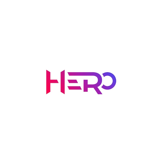 Hero logo design on white