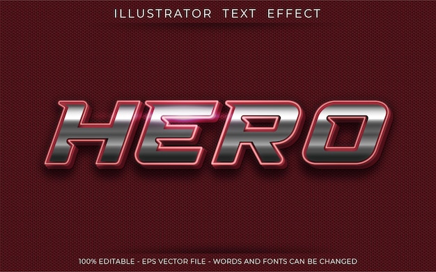 Hero Text effect Editable three dimension text style