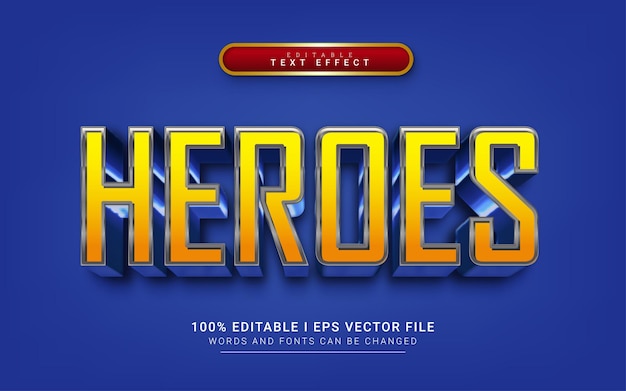 Heroes 3d style text effect