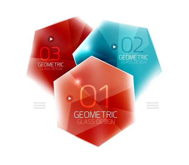 Hexagon abstract geometric background