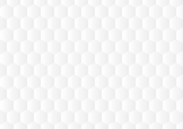 hexagon geometri pattern white grey background template