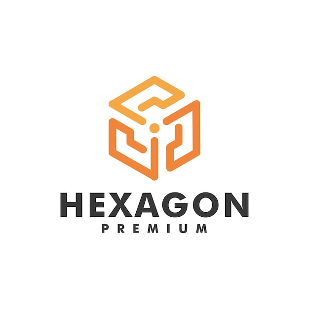 Hexagon logo design icon template vector