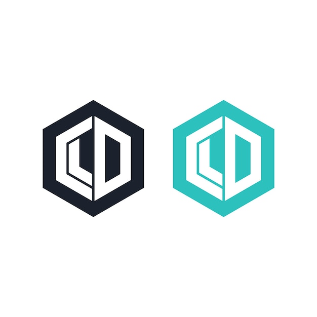 Hexagon logo and Letter icon creative design elements