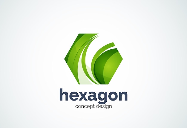 Hexagon logo template cell concept