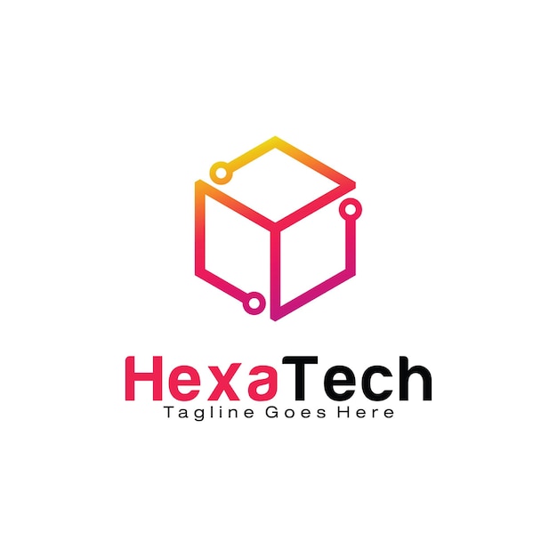 Hexagon Technology logo design template