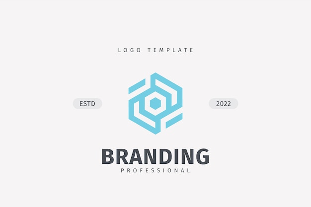 Hexagon Trade Marketing Trading Networking Vector Logo Concept