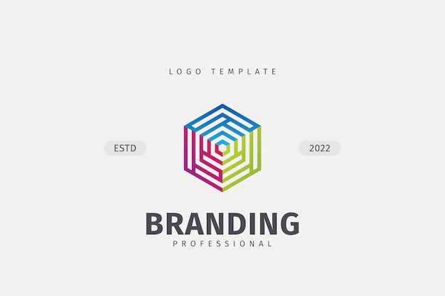 Hexagon Trade Marketing Trading Networking Vector Logo Concept