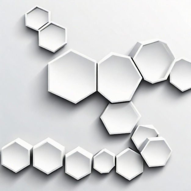 Vector hexagons cartoon vector set white background isolated