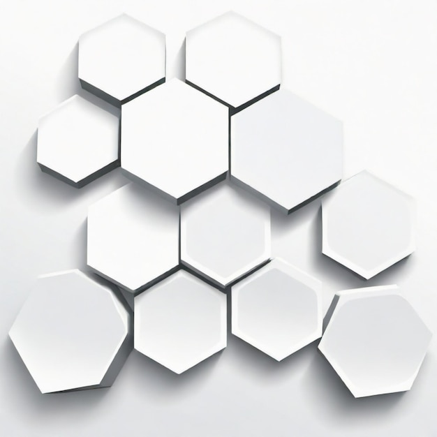 Vector hexagons detailed vector set