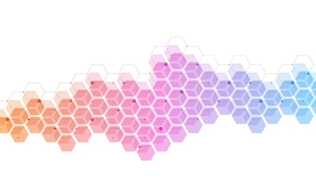 Hexagons pattern background. Genetic research molecular structure=