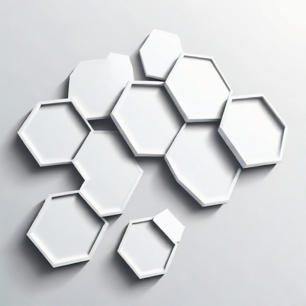 Vector hexagons vector set white background isolated