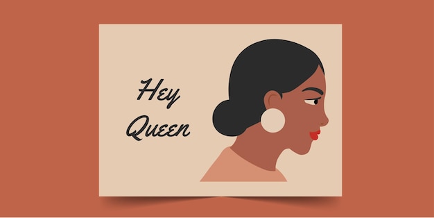 Hey Queen Greeting Card for African Women