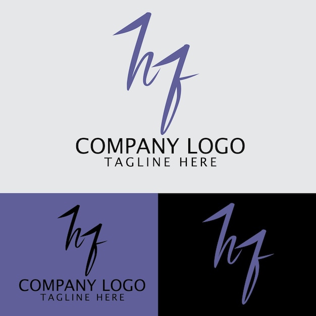 HF logo design modern unique style monogram creative icon symbol