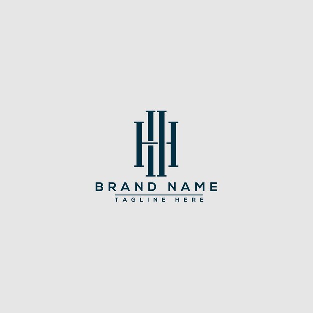 HH Logo Design Template Vector Graphic Branding Element.