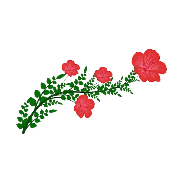 hibiscus flower floral vector in illustration