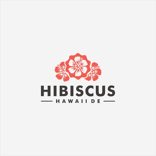 Hibiscus flower logo template design vector