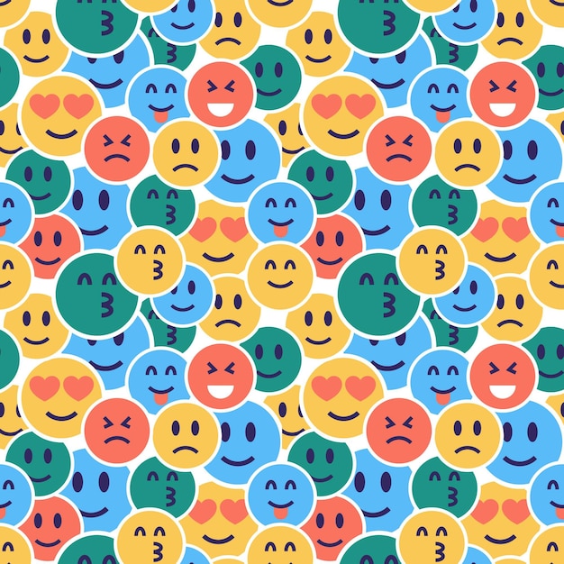 Hidden emoticons pattern template