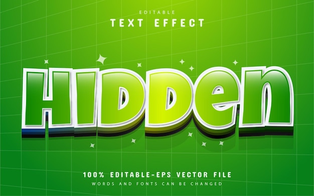 Hidden green text effect