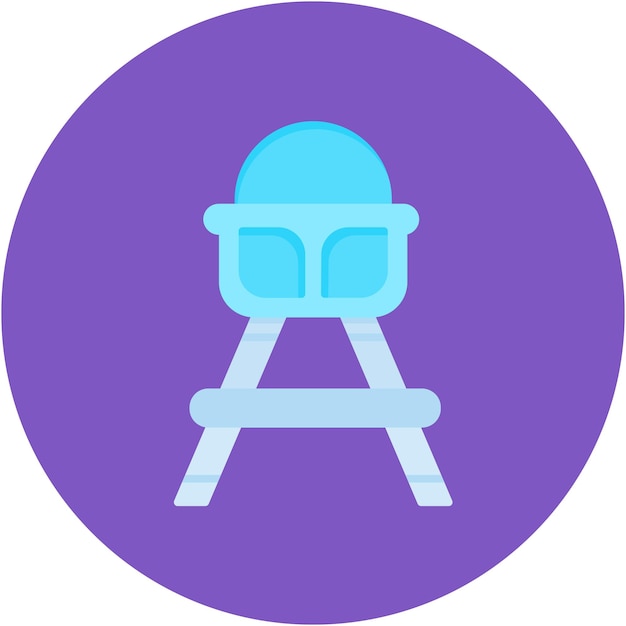 Vector high chair vector illustration style